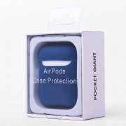 Чехол Soft touch для кейса Apple AirPods (синий) — 2
