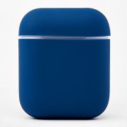 Чехол Soft touch для кейса Apple AirPods (синий) — 1