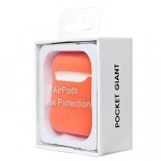 Чехол Soft touch для кейса Apple AirPods (оранжевый) — 2