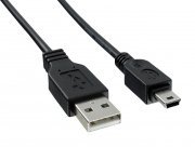 Кабель Glossar (USB - mini-USB) черный — 1
