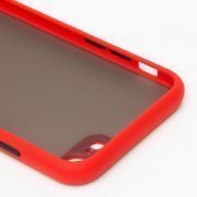 Чехол-накладка PC041 для Apple iPhone SE 2020 (черно-красная) — 2