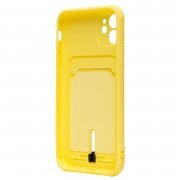 Чехол-накладка SC304 с картхолдером для Apple iPhone 11 (желтая) — 2