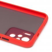 Чехол-накладка PC041 для Xiaomi Redmi Note 10S (черно-красная) — 2
