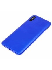 Задняя крышка для Xiaomi Redmi 9A (синяя) Премиум