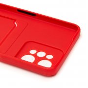Чехол-накладка SC315 с картхолдером для Realme C31 (красная) — 2