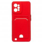 Чехол-накладка SC315 с картхолдером для Realme C31 (красная) — 1
