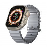 Ремешок ApW26 Ocean Band для Apple Watch 45 mm силикон (серый)