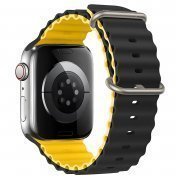 Ремешок ApW26 Ocean Band для Apple Watch 49 mm силикон (черно-желтый) — 3