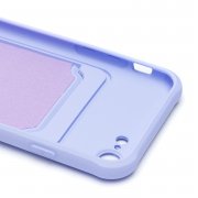 Чехол-накладка - SC304 с картхолдером для Apple iPhone SE 2020 (208664) (светло-лиловая) — 3