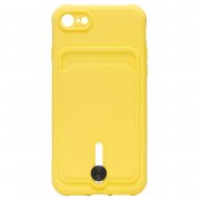 Чехол-накладка - SC304 с картхолдером для Apple iPhone SE 2020 (208667) (желтая) — 1