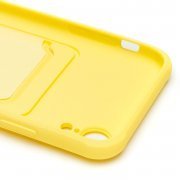 Чехол-накладка - SC304 с картхолдером для Apple iPhone XR (208681) (желтая) — 2