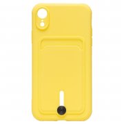 Чехол-накладка - SC304 с картхолдером для Apple iPhone XR (208681) (желтая) — 1