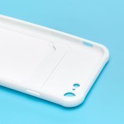 Чехол-накладка - SC304 с картхолдером для Apple iPhone SE 2020 (208666) (белая) — 2