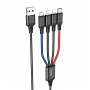 Кабель Hoco X76 4in1 (USB - Multi connector) (разноцветный) — 1