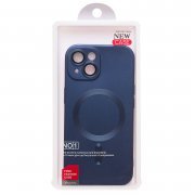 Чехол-накладка - SM020 Matte SafeMag для Apple iPhone 15 (темно-синяя) — 2