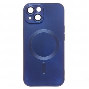 Чехол-накладка - SM020 Matte SafeMag для Apple iPhone 14 (темно-синяя) — 1