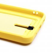 Чехол-накладка - SC304 с картхолдером для Xiaomi Redmi 12C (желтая) — 2