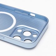 Чехол-накладка - SM021 SafeMag для Apple iPhone 15 Pro (светло-синяя) — 3
