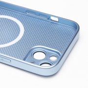 Чехол-накладка - SM021 SafeMag для Apple iPhone 15 Plus (светло-синяя) — 3