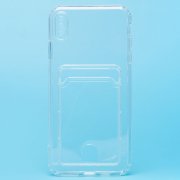Чехол-накладка - SC276 с картхолдером для Apple iPhone Xs Max (прозрачная)