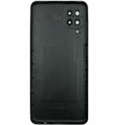 Задняя крышка для Samsung Galaxy A12 (A125F) Galaxy A12 (A125F) (черная) со стеклом камеры — 3