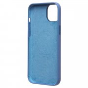 Чехол-накладка - Silicone Case SafeMag с анимацией для Apple iPhone 15 Plus (зимне-синяя) — 2