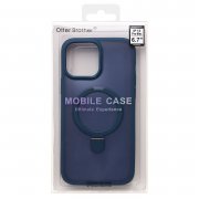 Чехол-накладка - SM088 SafeMag для Apple iPhone 13 Pro Max (темно-синяя)