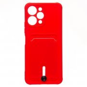 Чехол-накладка - SC304 с картхолдером для Xiaomi 12 (красная) — 1