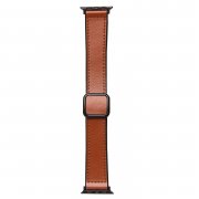 Ремешок - ApW38 Square buckle Apple Watch 38 mm экокожа (коричневый)