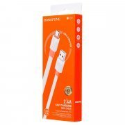 Кабель Borofone BX89 (USB - micro-USB) (бело-оранжевый) — 2