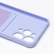 Чехол-накладка с картхолдером для Xiaomi Redmi 12 (светло-лиловая) — 2