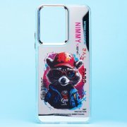 Чехол-накладка для Xiaomi Redmi 13C 4G (енот) (прозрачная)