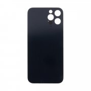Задняя крышка для Apple iPhone 12 Pro (серый) (стекло, узкий вырез под камеру, логотип) - Премиум