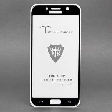 Защитное стекло для Samsung Galaxy A7 (2017) A720F (полное покрытие) (черное) &mdash; 1