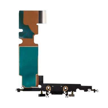 Шлейф для Apple iPhone 8 Plus на разъем зарядки/микрофон (черный) Премиум — 2