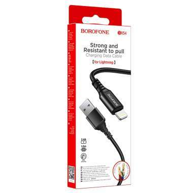 Кабель Borofone BX54 для Apple (USB - Lightning) черный &mdash; 3