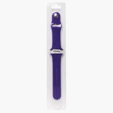 Ремешок - ApW Sport Band Apple Watch 44 mm силикон на кнопке (S) (фиолетовый) — 1