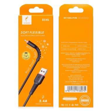 Кабель SKYDOLPHIN S54L для Apple (USB - lightning) (черный) — 2